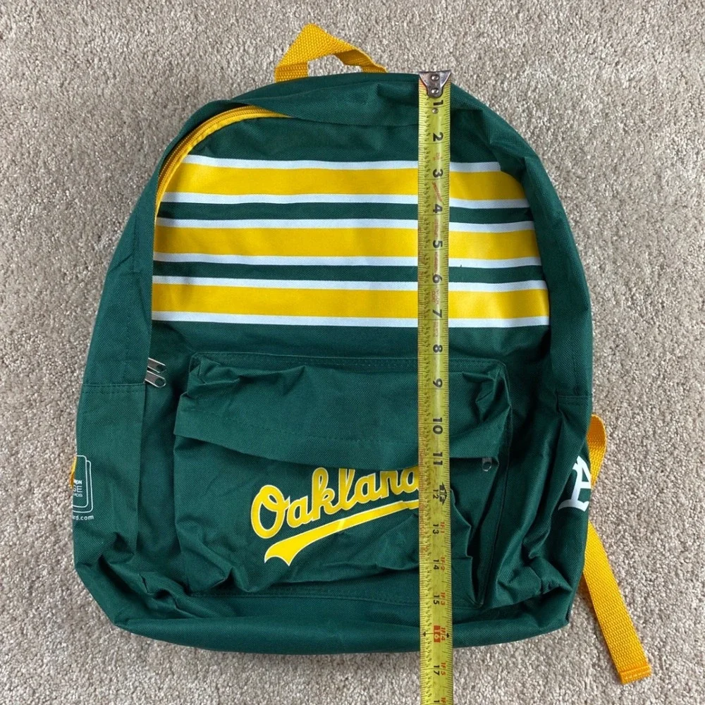 Oakland Athletics MLB Backpack Green Gold Striped Kids School Bag A's‎ Logo